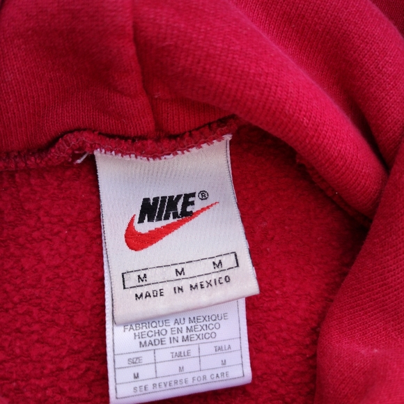 Vintage Nike Hoodie Mini Logo White Tag 1990s - Picture 3 of 4